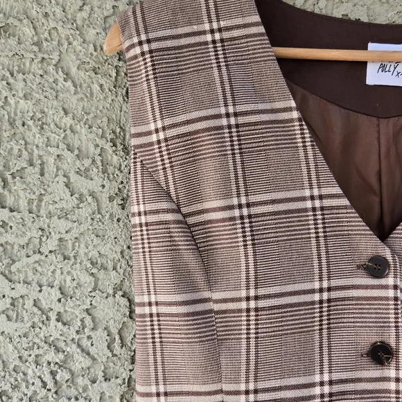 Princess Polly Carrie Plaid Oversized Vest - Picture 3 of 8